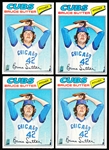 1977 Topps Bb- #144 Bruce Sutter RC, Cubs- 4 Cards