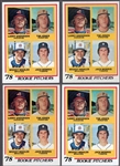 1978 Topps Bb- #703 Jack Morris RC- 4 Cards