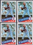1985 Topps Bb- #536 Kirby Puckett, Twins- 4 Cards