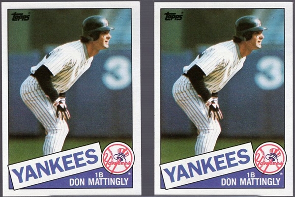 1985 Topps Bb- #665 Don Mattingly, Yankees- 10 Cards