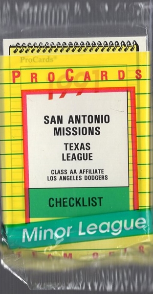 1991 Pro Cards- San Antonio Missions Baseball Minor League Set of 30- 3 Factory Sealed Sets