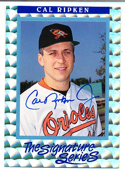1992 Donruss Elite Bb- Signature Series- Cal Ripken- Autographed Card- #1791/5000.