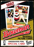 1992 Bowman Baseball- 1 Unopened Wax Box