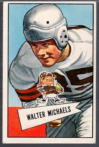 1952 Bowman Football Small- #62 Walter Michaels, Browns