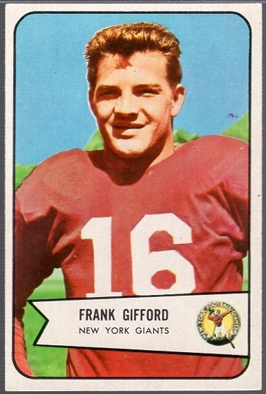 1954 Bowman Football- #55 Frank Gifford, Giants