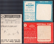 Lenny Moore- 3 Diff Football Cards
