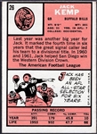 1966 Topps Fb- #26 Jack Kemp, Bills