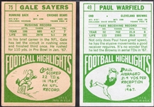 1968 Topps Fb- 2 Diff