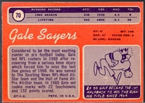 1970 Topps Fb- #70 Gale Sayers, Bears