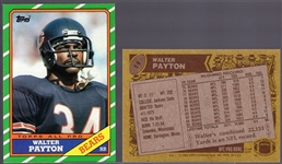 1986 Topps Fb- #11 Walter Payton, Bears- 10 Cards