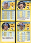 1991 Fleer Football Errors- 9 Diff Minn. Vikings Fronts/ Milwaukee Brewer Baseball Backs
