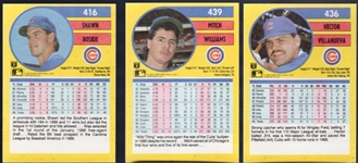 1991 Fleer Football Errors- 6 Diff Raiders Fronts/ Chicago Cubs Baseball Backs