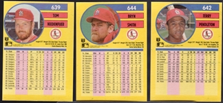 1991 Fleer Football Errors- 8 Diff Dolphins Fronts/ St. Louis Cardinals Baseball Backs