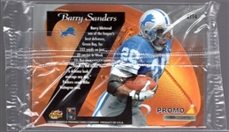 1997 Zenith Football- 1 Unopened “Promo” Pack of 3- Brett Favre Z Team on Front/ Barry Sanders ZT14 on Back
