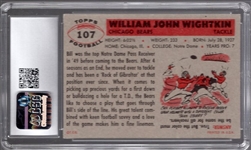 1956 Topps Football #107 Bill Wightkin, Bears- CSG 7 (Near Mint)