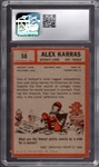 1962 Topps Football- #58 Alex Karras, Lions- CSG 6.5 (Ex/NM+)