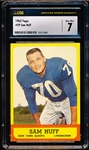 1963 Topps Football- #59 Sam Huff, Giants- CSG 7 (NM)