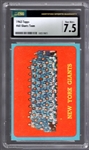 1963 Topps Football- #60 NY Giants Team- CSG 7.5 (Near Mint +)