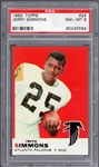 1969 Topps Football- #24 Jerry Simmons, Falcons- PSA Nm-Mt 8