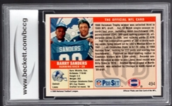 1989 Pro Set Football- #494 Barry Sanders, Lions- BCCG 10 (Mint or better)