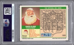 1989 Pro Set Football Promo- #1989 Santa Claus- PSA Nm-Mt 8