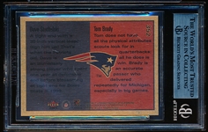 2000 Fleer Tradition Football- #352 Tom Brady- Beckett 9 Mint