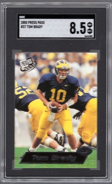2000 Press Pass Football- #37 Tom Brady- SGC 8.5 (Nm-Mt+)