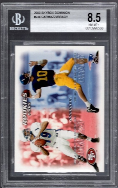 2000 Skybox Dominion Football- #234 Tom Brady- Beckett 8.5 (Nm-Mt +)