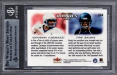 2000 Skybox Dominion Football- #234 Tom Brady- Beckett 8.5 (Nm-Mt +)