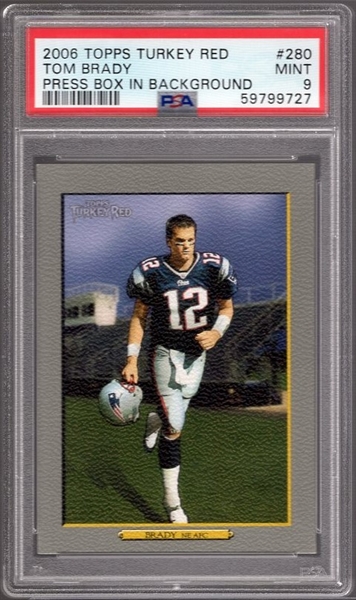 2006 Topps Turkey Red Football- #280 Ton Brady (Press Box in Background)