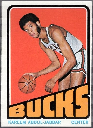 1972-73 Topps Basketball- #100 Kareem Abdul Jabbar, Bucks