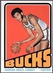 1972-73 Topps Basketball- #100 Kareem Abdul Jabbar, Bucks
