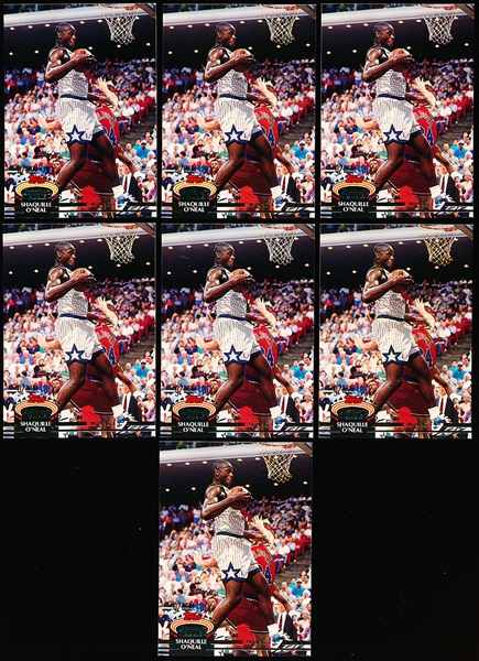 1992-93 Stadium Club Basketball- #247 Shaquille O’ Neal RC- 7 Cards