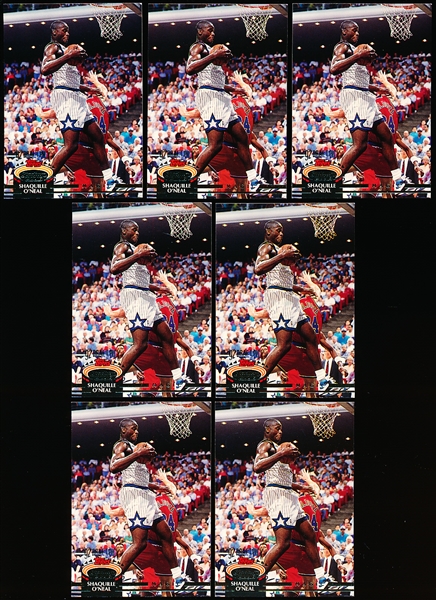 1992-93 Stadium Club Basketball- #247 Shaquille O’ Neal RC- 7 Cards