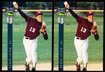 1992 Classic 4-Sport- #231 Derek Jeter, Kalamazoo- 2 Cards
