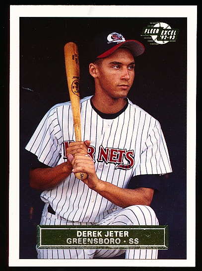 1992-93 Fleer Excel Minor League Bb- #210 Derek Jeter, Greensboro Hornets