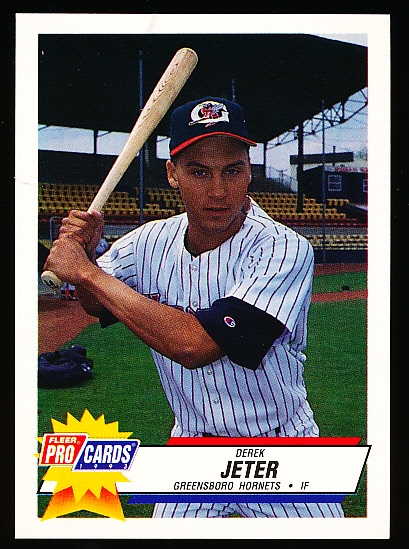 1993 Fleer ProCards Minor League Bb- #893 Derek Jeter, Greensboro