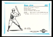 1993 Fleer ProCards Minor League Bb- #893 Derek Jeter, Greensboro