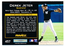 1993 Pinnacle Bb- #457 Derek Jeter RC, Yankees