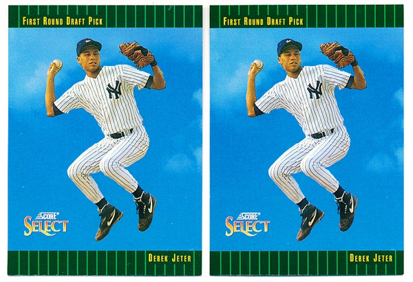 1993 Select Bb- #360 Derek Jeter RC, Yankees- 2 Cards