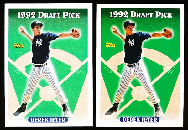 1993 Topps Bb- #98 Derek Jeter RC, Yankees- 2 Cards