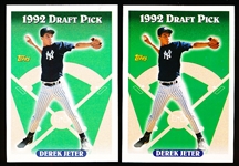 1993 Topps Bb- #98 Derek Jeter RC, Yankees- 2 Cards