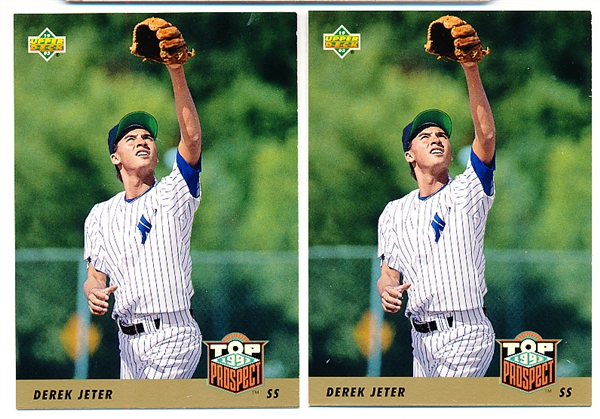 1993 Upper Deck Bb- #449 Derek jeter RC, Yankees- 2 Cards