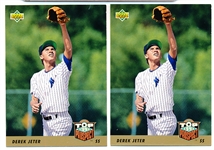 1993 Upper Deck Bb- #449 Derek jeter RC, Yankees- 2 Cards