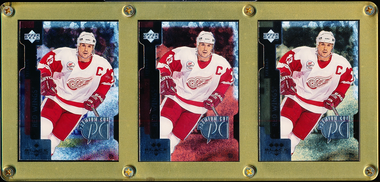 1997-98 Black Diamond NHL- “Premium Cut Die-Cut”- #PC7 Steve Yzerman, Red Wings- 3 Diff.