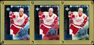 1997-98 Black Diamond NHL- “Premium Cut Die-Cut”- #PC7 Steve Yzerman, Red Wings- 3 Diff.