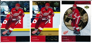 2000-01 Upper Deck Ice NHL- Steve Yzerman, Red Wings- 3 Diff.