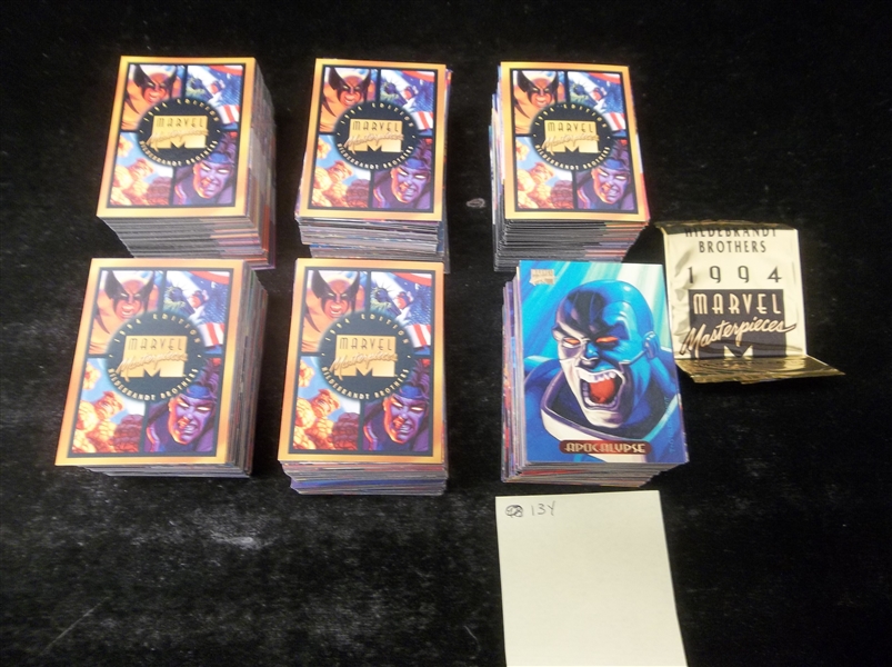 1994 Fleer Hildebrandt Brothers Marvel Masterpieces Complete Sets of 140- 5 Sets