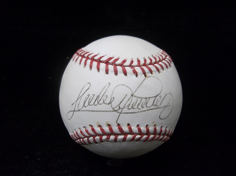 Autographed Sandy Alomar, Jr. Official MLB Bsbl.