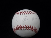 Autographed Travis Hafner Official MLB Bsbl.- MLB Authenticated